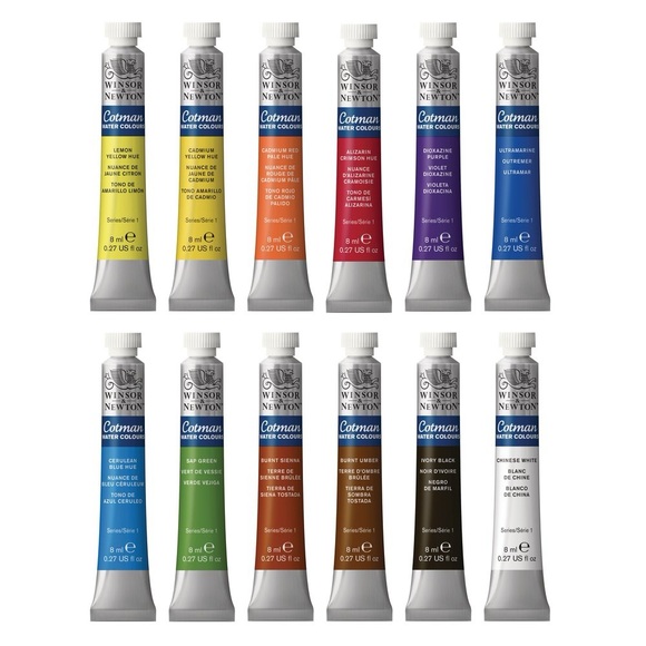 Winsor & Newton Cotman Watercolor Paint Set, 12 Colors, 8ml (0.27-oz) Tubes - Picture 3 of 5